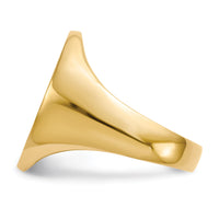 14k 16.0x20.5mm Closed Back Mens Signet Ring-RS109