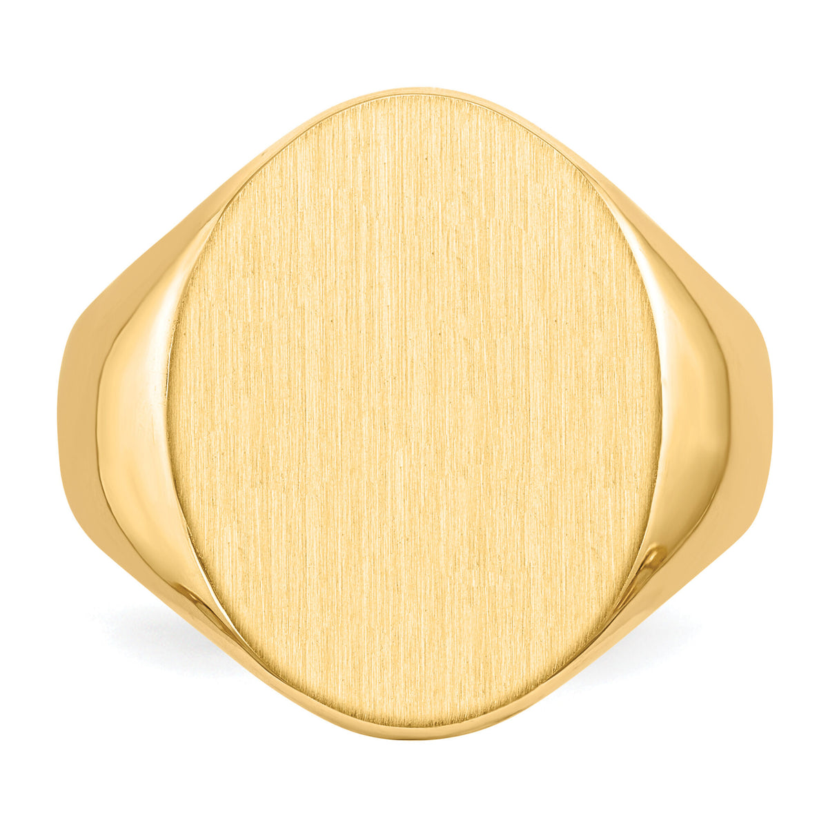 14k 16.0x20.5mm Closed Back Mens Signet Ring-RS109