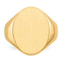 14k 16.0x20.5mm Closed Back Mens Signet Ring-RS109
