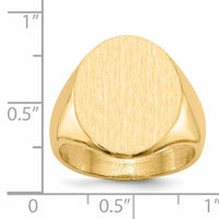 14k 16.0x20.5mm Closed Back Mens Signet Ring-RS109