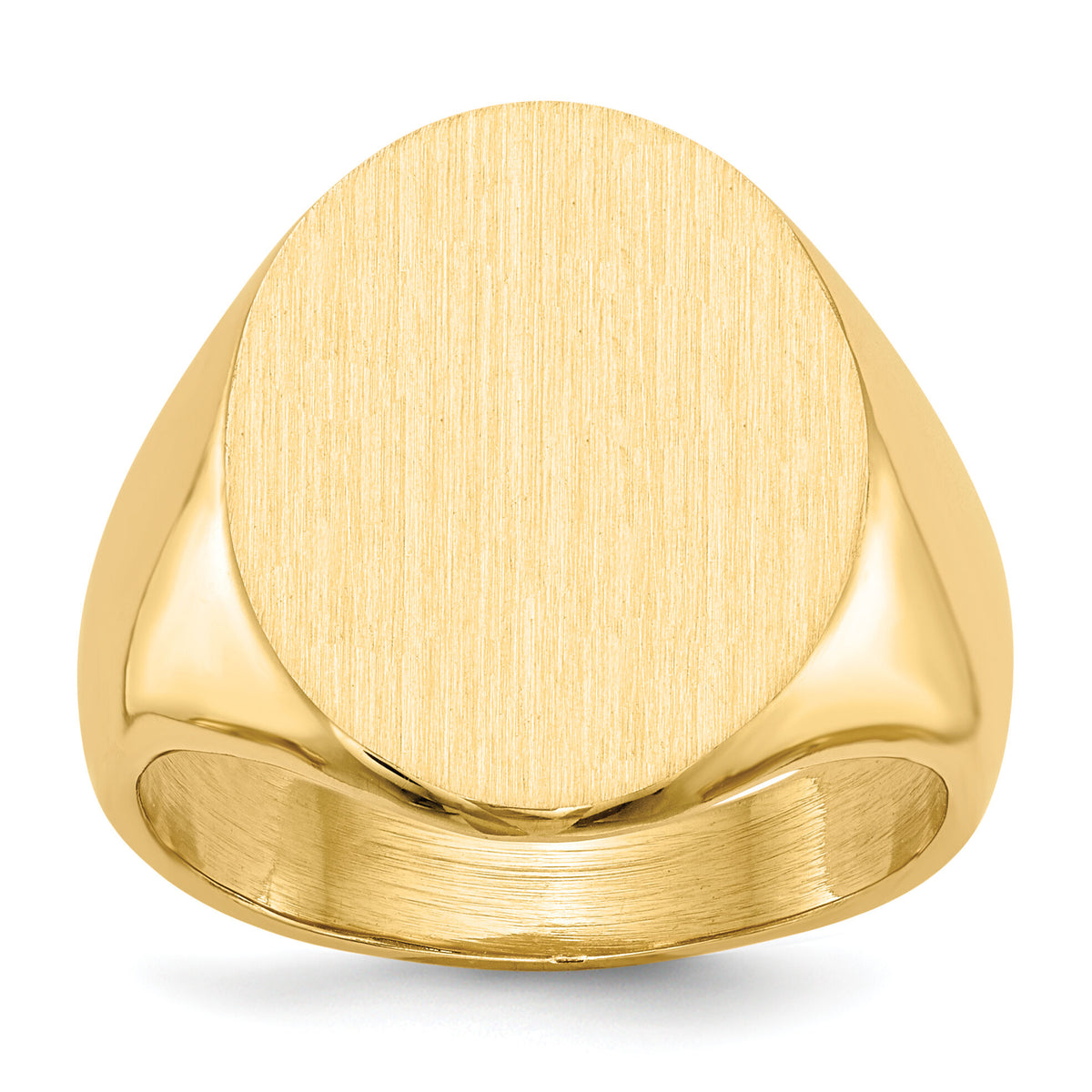 14k 16.0x20.5mm Closed Back Mens Signet Ring-RS109