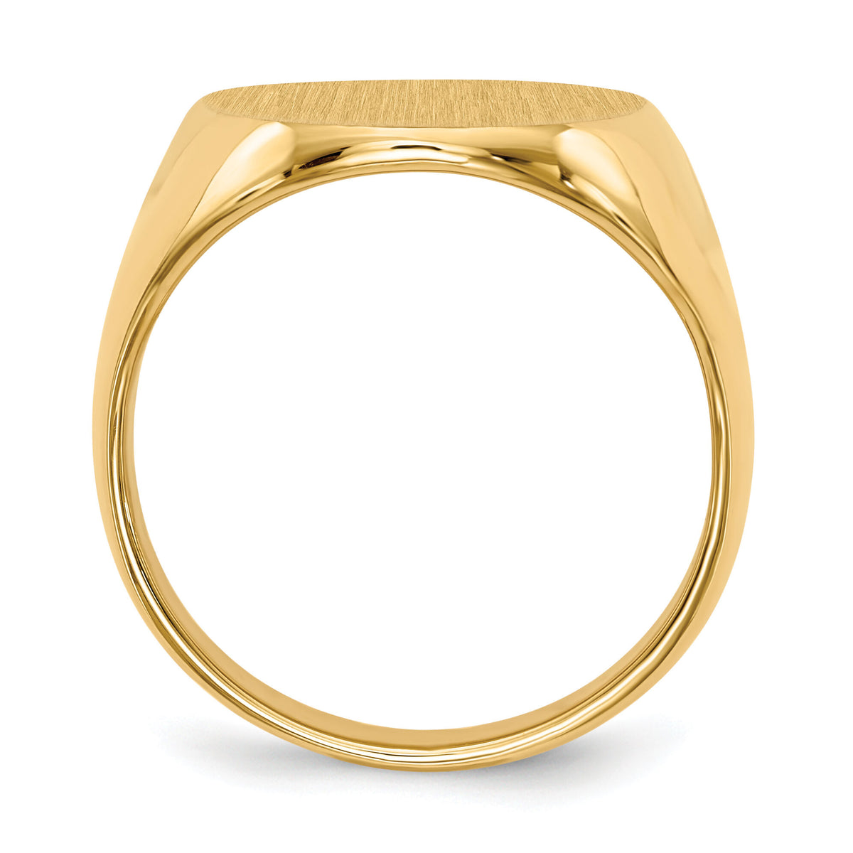 14k 16.0 x21.5mm Closed Back Mens Signet Ring-RS110