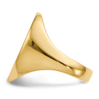 14k 16.0 x21.5mm Closed Back Mens Signet Ring-RS110