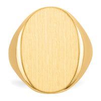 14k 16.0 x21.5mm Closed Back Mens Signet Ring-RS110