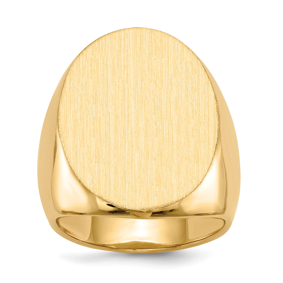 14k 19.0x26.5mm Closed Back Mens Signet Ring-RS111