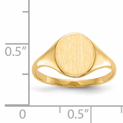 14k 8.5x10.0mm Open Back Signet Ring-RS112