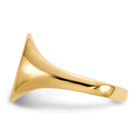 14k 9.5x11.0mm Open Back Signet Ring-RS113