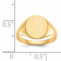 14k 9.5x11.0mm Open Back Signet Ring-RS113