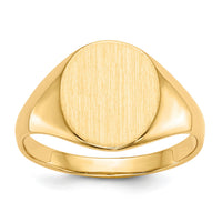 14k 9.5x11.0mm Open Back Signet Ring-RS113