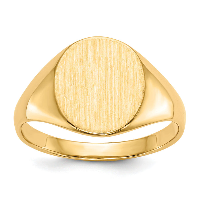 14k 9.5x11.0mm Open Back Signet Ring-RS113