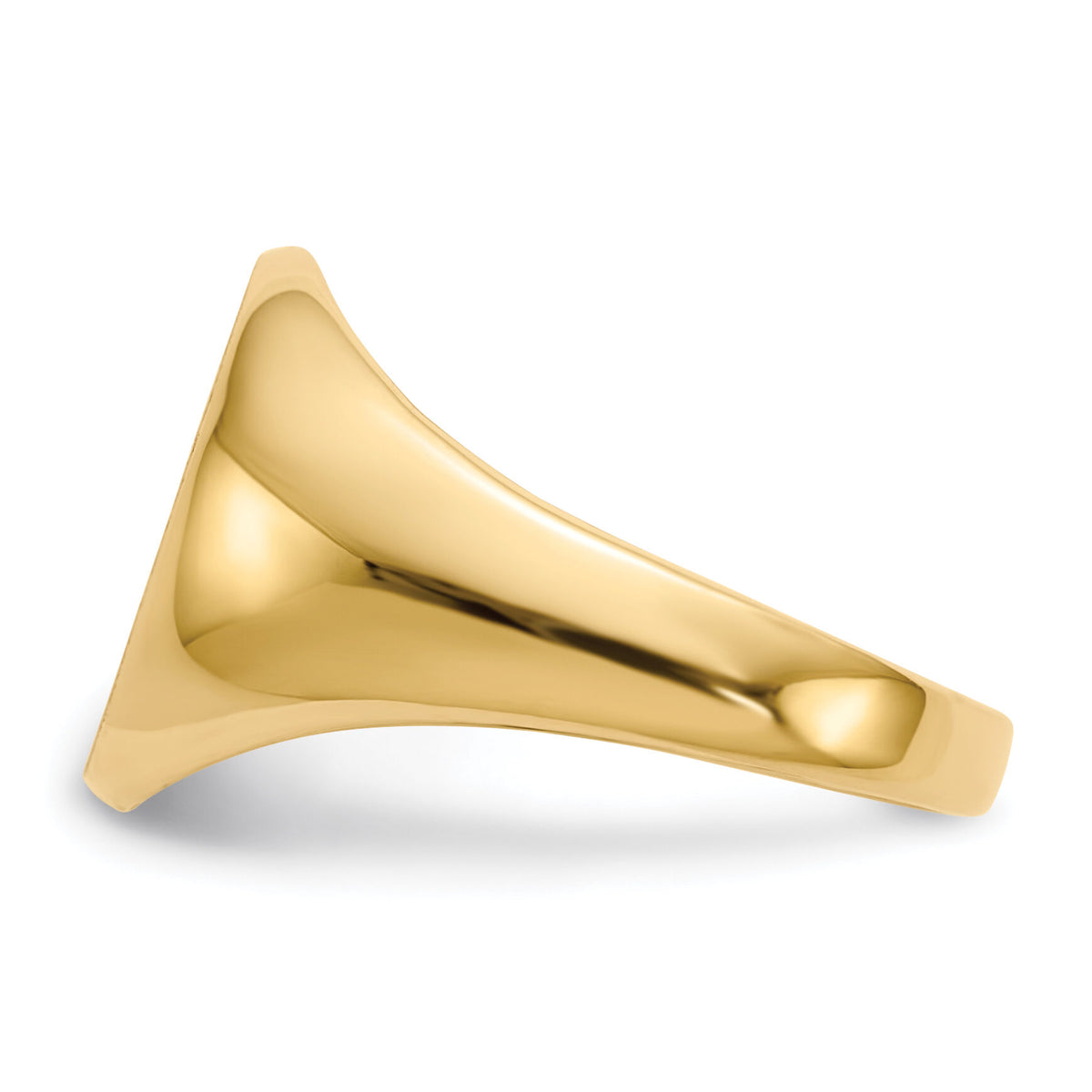 14k 11.0x12.5mm Open Back Signet Ring-RS114