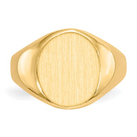 14k 11.0x12.5mm Open Back Signet Ring-RS114