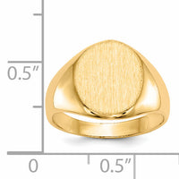 14k 11.0x12.5mm Open Back Signet Ring-RS114