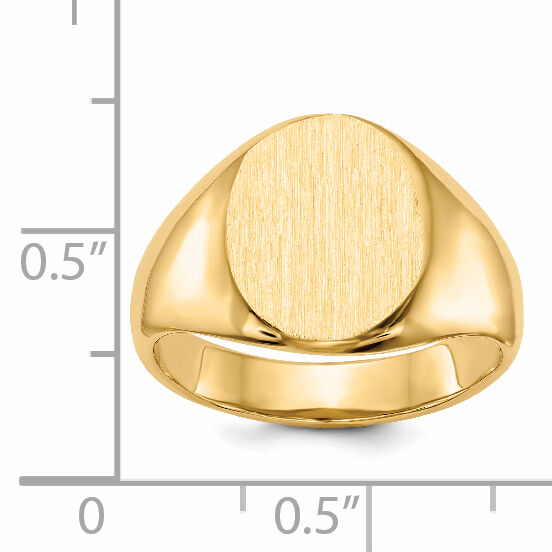 14k 11.5x13.5mm Open Back Signet Ring-RS115