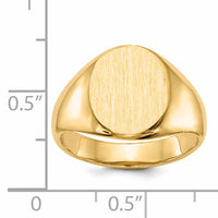 14k 11.5x13.5mm Open Back Signet Ring-RS115