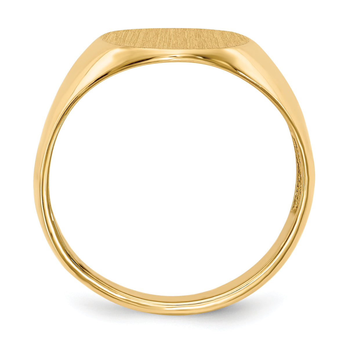 14k 12.5x16.0mm Open Back Mens Signet Ring-RS117