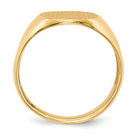 14k 12.5x16.0mm Open Back Mens Signet Ring-RS117