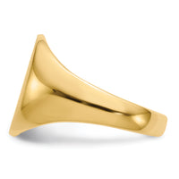14k 12.5x16.0mm Open Back Mens Signet Ring-RS117