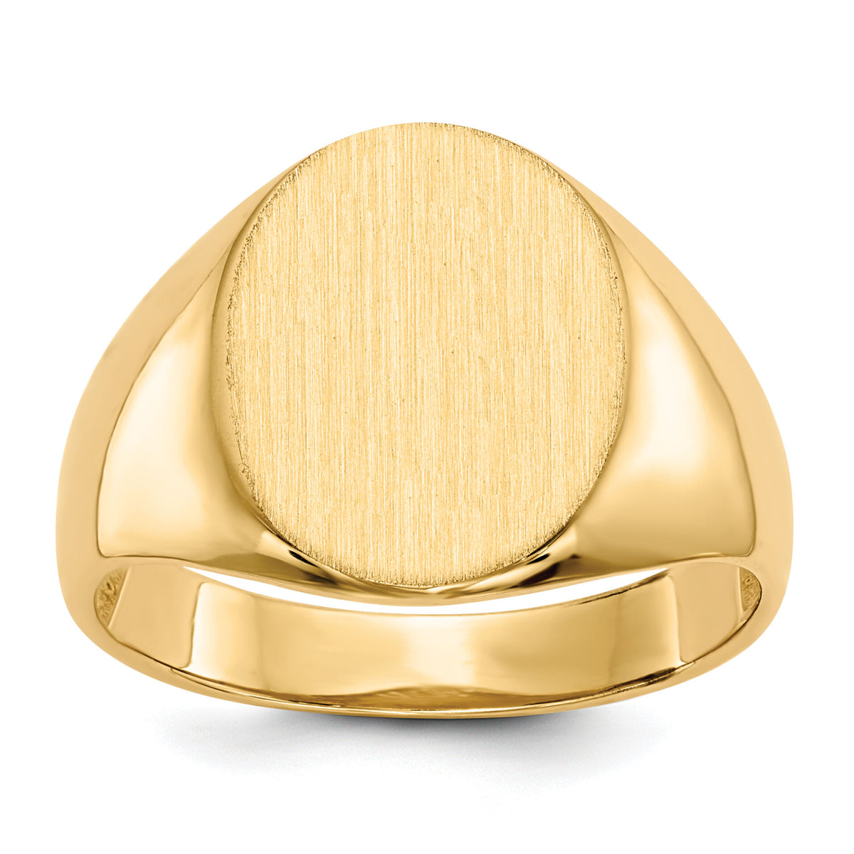 14k 12.5x16.0mm Open Back Mens Signet Ring-RS117