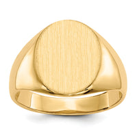 14k 12.5x16.0mm Open Back Mens Signet Ring-RS117