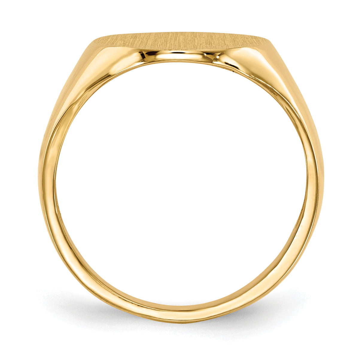 14k 14.0x18.0mm Open Back Mens Signet Ring-RS118