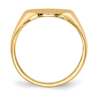 14k 14.0x18.0mm Open Back Mens Signet Ring-RS118