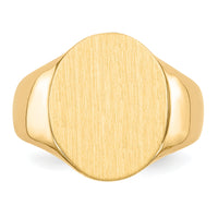 14k 14.0x18.0mm Open Back Mens Signet Ring-RS118