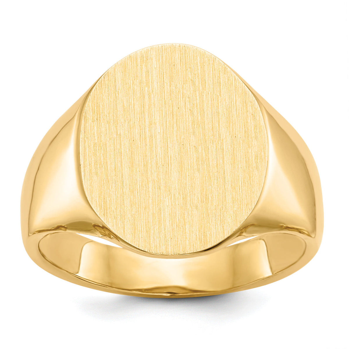 14k 14.0x18.0mm Open Back Mens Signet Ring-RS118