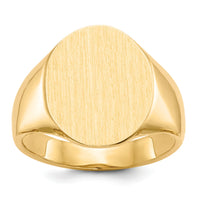 14k 14.0x18.0mm Open Back Mens Signet Ring-RS118