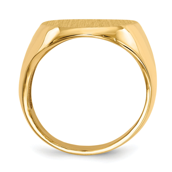 14k 16.5x20.0mm Open Back Mens Signet Ring-RS120
