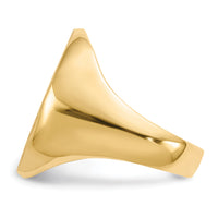 14k 16.5x20.0mm Open Back Mens Signet Ring-RS120
