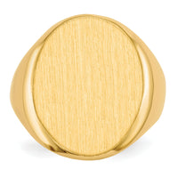 14k 16.5x20.0mm Open Back Mens Signet Ring-RS120