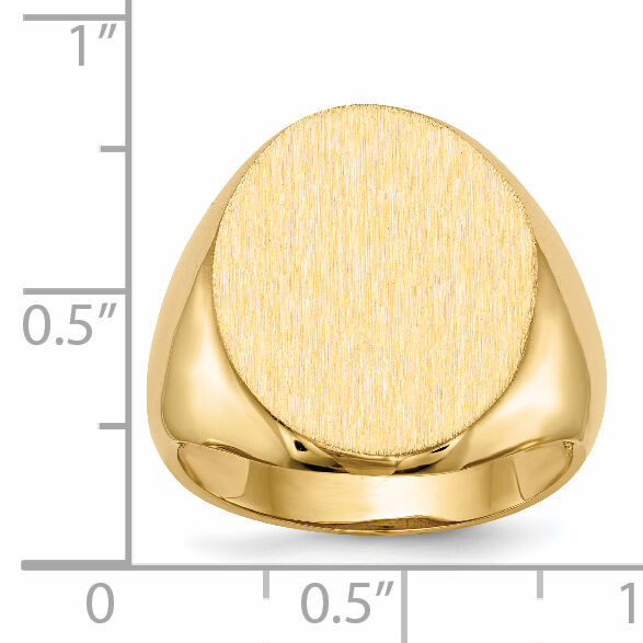 14k 16.5x20.0mm Open Back Mens Signet Ring-RS120
