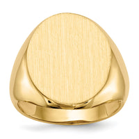 14k 16.5x20.0mm Open Back Mens Signet Ring-RS120