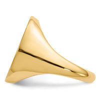 14k 18.0x22.0mm Open Back Mens Signet Ring-RS121