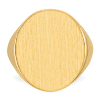 14k 18.0x22.0mm Open Back Mens Signet Ring-RS121