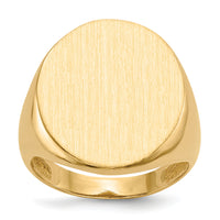 14k 18.0x22.0mm Open Back Mens Signet Ring-RS121