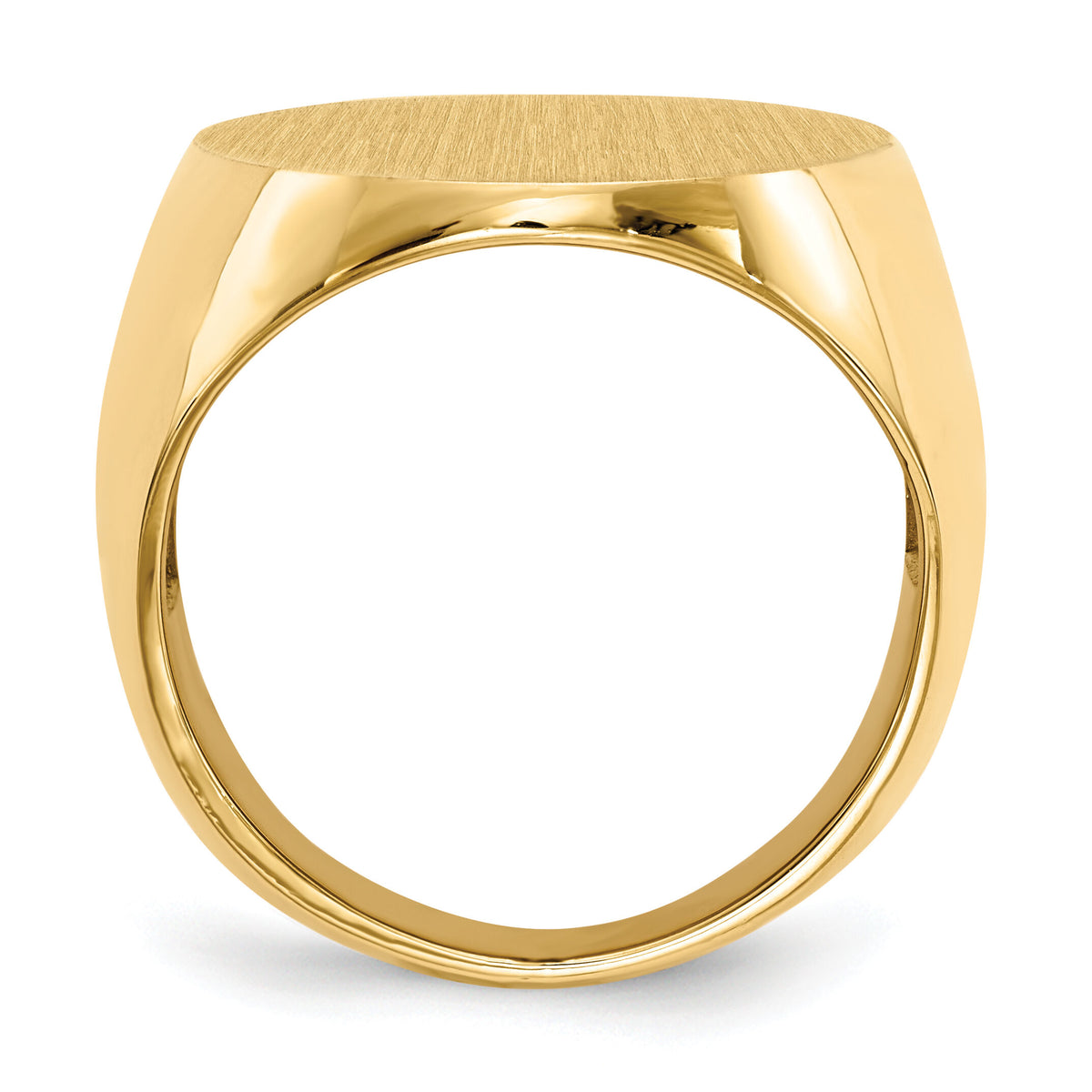 14k 19.0x26.5mm Open Back Mens Signet Ring-RS122