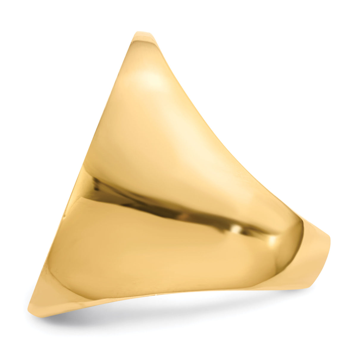 14k 19.0x26.5mm Open Back Mens Signet Ring-RS122