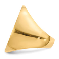 14k 19.0x26.5mm Open Back Mens Signet Ring-RS122