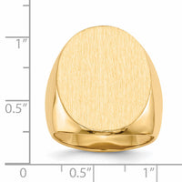 14k 19.0x26.5mm Open Back Mens Signet Ring-RS122