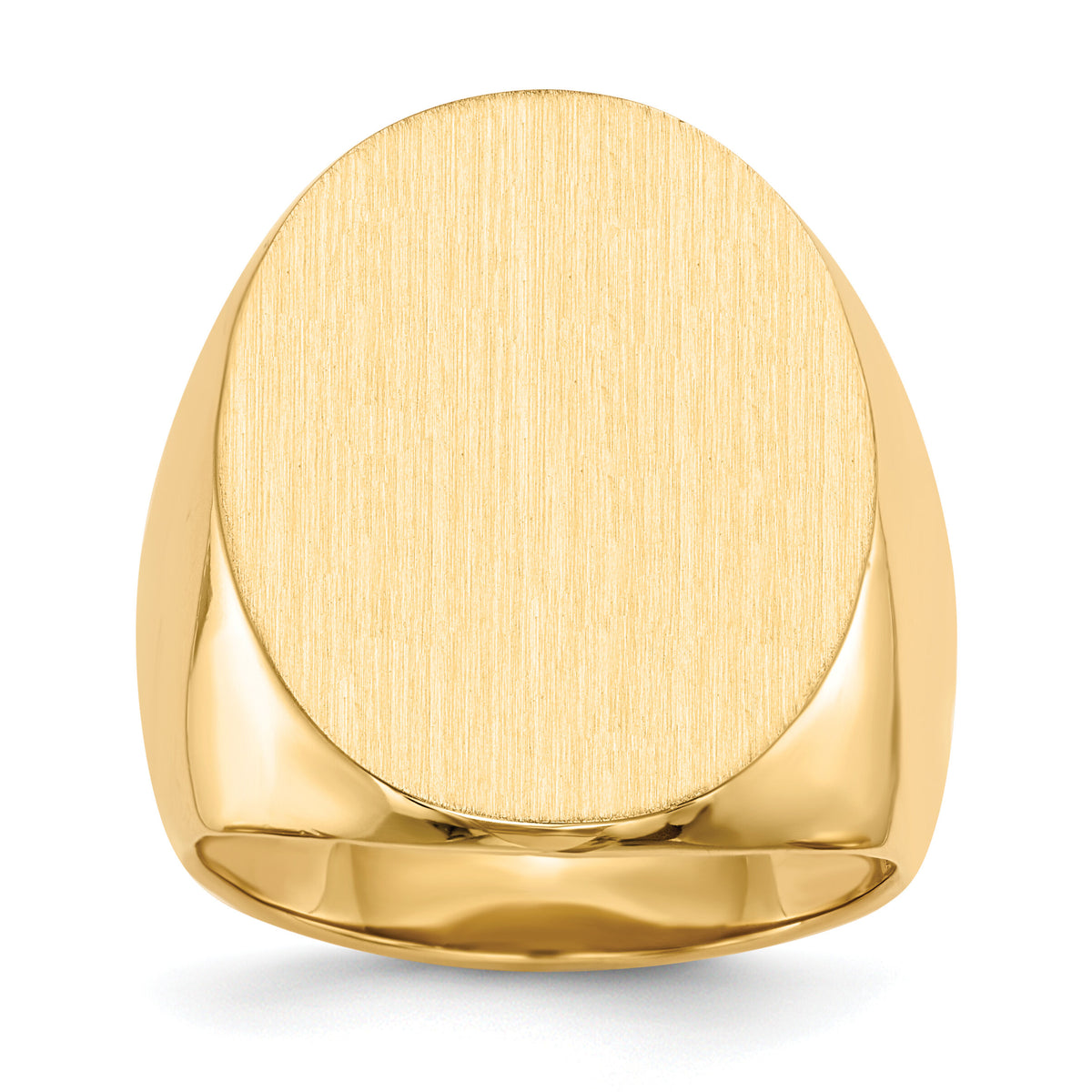 14k 19.0x26.5mm Open Back Mens Signet Ring-RS122