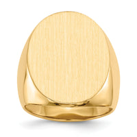 14k 19.0x26.5mm Open Back Mens Signet Ring-RS122
