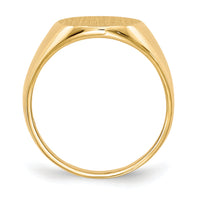 14k 13.5x15.0mm Closed Back Mens Signet Ring-RS123