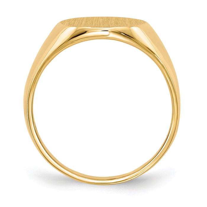 14k 13.5x15.0mm Closed Back Mens Signet Ring-RS123