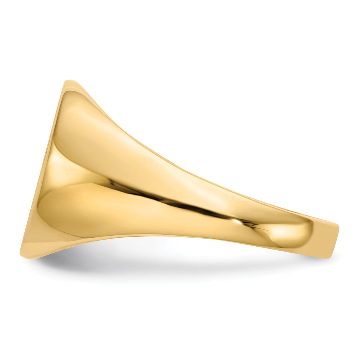 14k 13.5x15.0mm Closed Back Mens Signet Ring-RS123