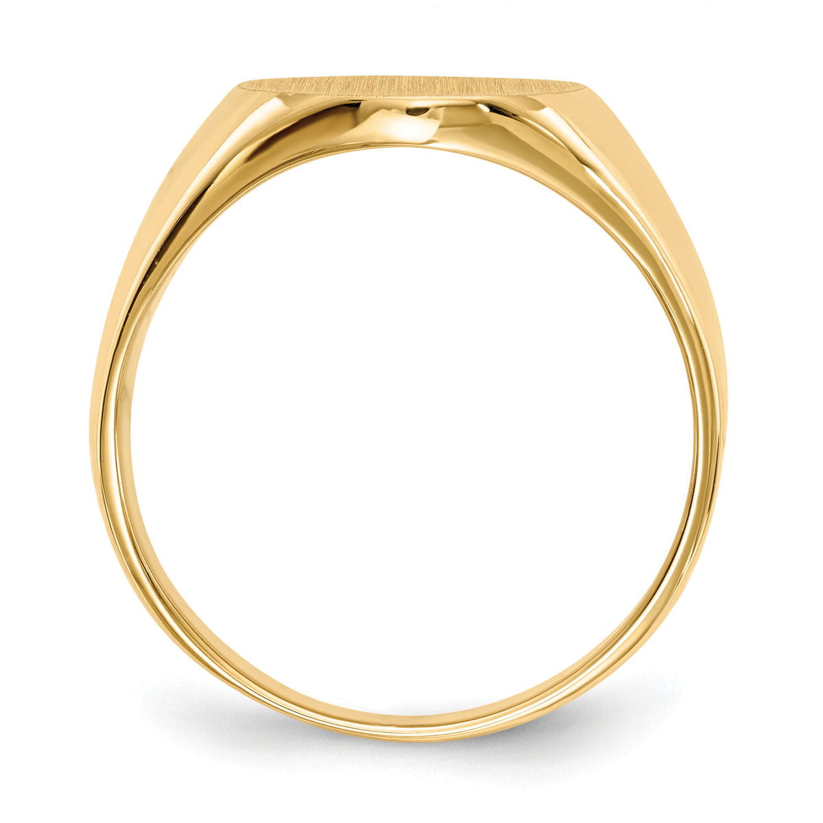 14k 13.0x14.0mm Closed Back Mens Signet Ring-RS124