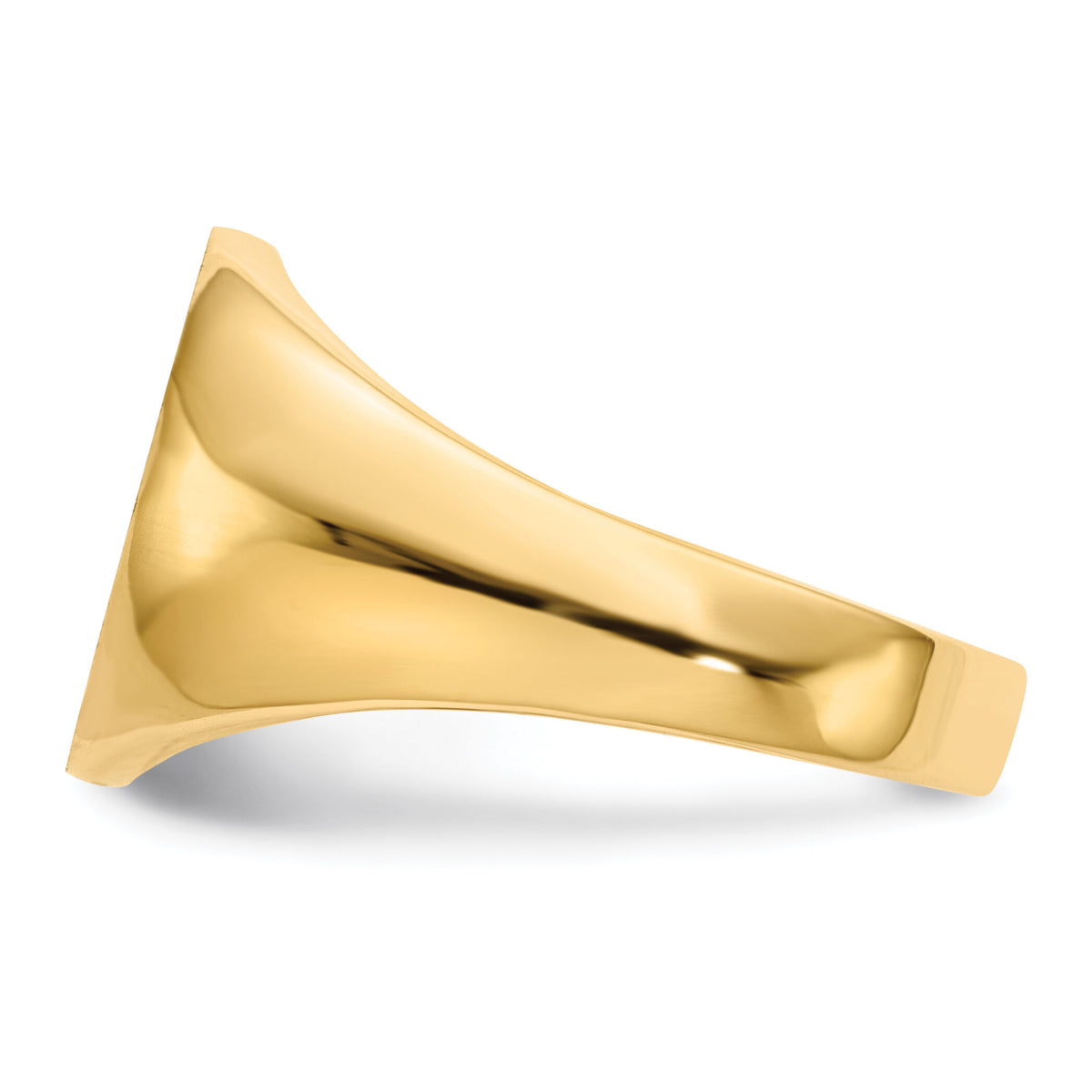 14k 13.0x14.0mm Closed Back Mens Signet Ring-RS124