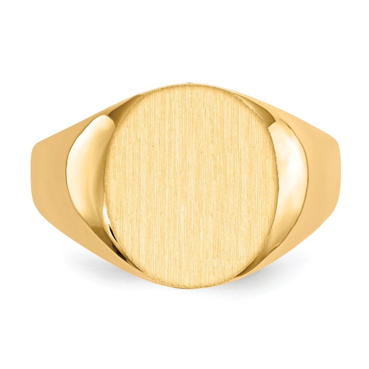 14k 13.0x14.0mm Closed Back Mens Signet Ring-RS124