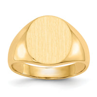 14k 13.0x14.0mm Closed Back Mens Signet Ring-RS124
